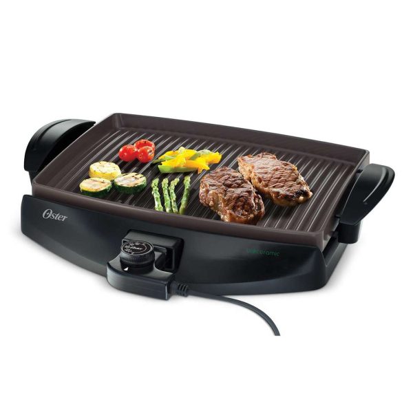 OSTER PARRILLA ELECTRICA PLANCHA CON TAPA DE VIDRIO REFRACTARIO